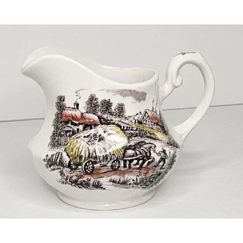 VTG Yorkshire Ironstone CREAMER Staffordshire England Country living Farm